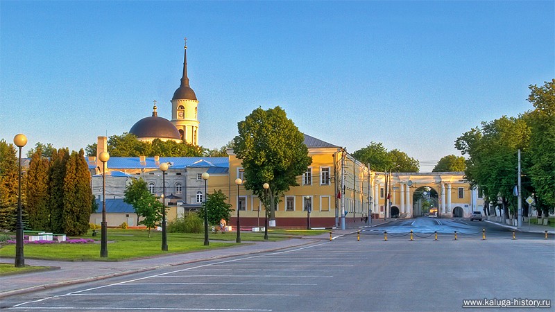 калуга, площадь старый торг, троицкий собор, присутственные места